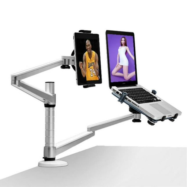 Adjustable Aluminum Double Arm Tablet Stand - Universal Rotation-1915197679273644038