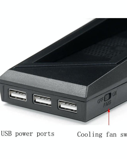 Ps4 Dual Handle Charging Base With Console Radiator - Black-1915197140938919939