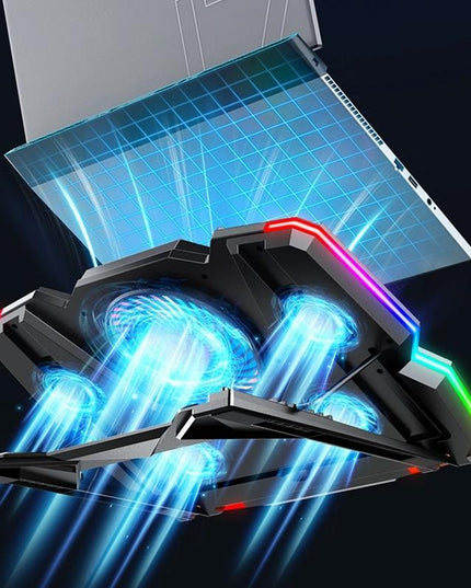 Red Gaming Laptop Cooler With 5V Speed Control-1915197647103332353