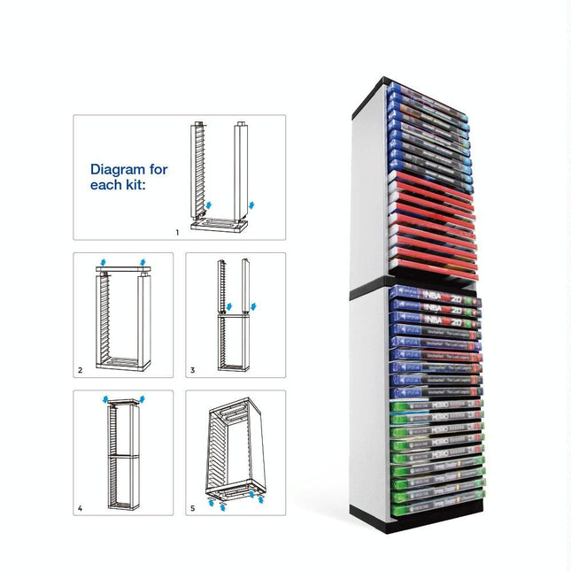36-Cd Double-Layer Rack For Ps5 Console Games-1915197538160480257