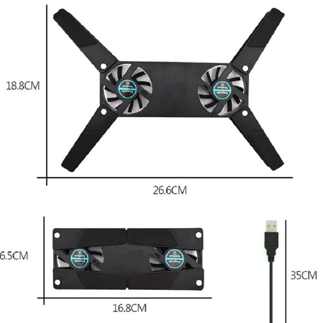 2-Pack Foldable Laptop Cooling Pad - Compact & Portable-1915197385282293766