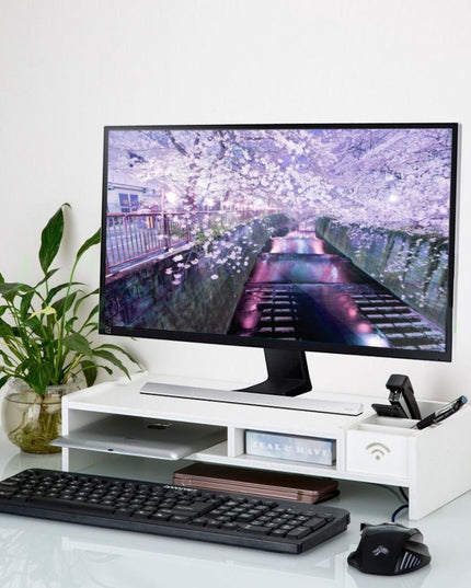 Versatile Desktop Monitor Stand - Sturdy Wood Riser For Laptop Notebook Tv-1915197919238164488