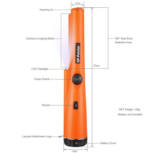 Metal Detector Pointer For Gold Pinpointing - Black-1915196964794929154