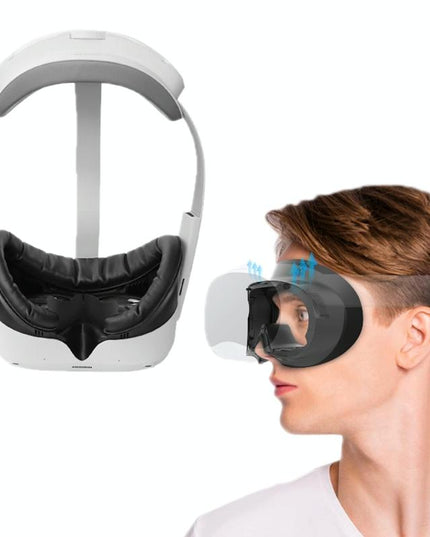 Blackout Sweat Face Cover With Magnetic Closure - Pico 4 Sponge Leather-1915197389631787013