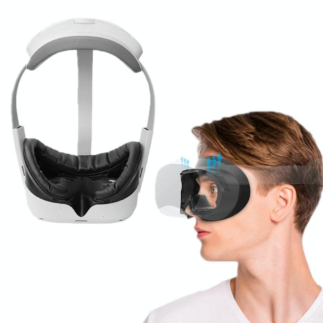 Blackout Sweat Face Cover With Magnetic Closure - Pico 4 Sponge Leather-1915197389631787013
