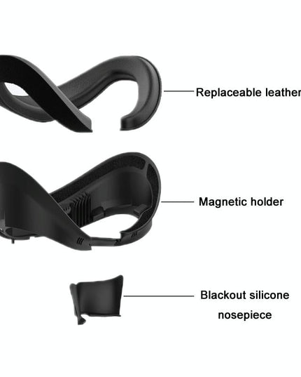Blackout Sweat Face Cover With Magnetic Closure - Pico 4 Sponge Leather-1915197389631787010