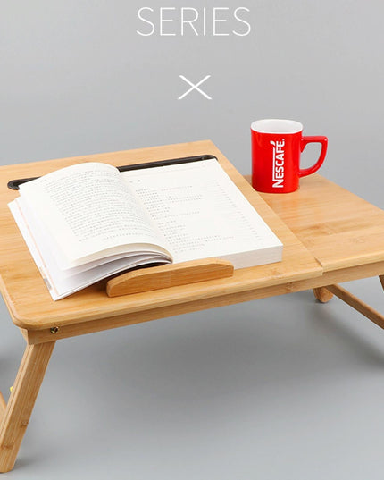Foldable Laptop Desk For Bed - Lazy Computer Table With Card Slot-1915198266421678082