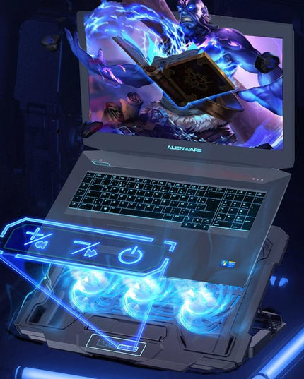 Lcd Gaming Notebook Cooler With Exhaust Fan-1915196911695040518
