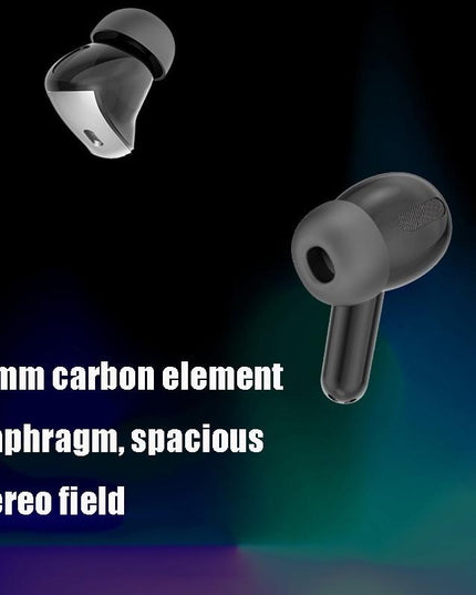 Black Wireless Bluetooth Earphone With Touch Display-1915196860214153219