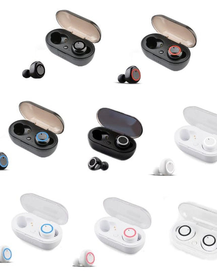 Wireless Tws Bluetooth Headphones With Touch Control - Black / Blue-1915196515467530241