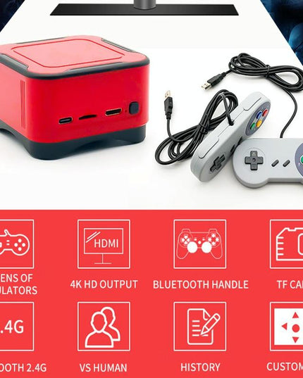 Mini Cube Arcade Console With 64G Tf Card & Controllers - Hd Tv Support-1915197617181167621