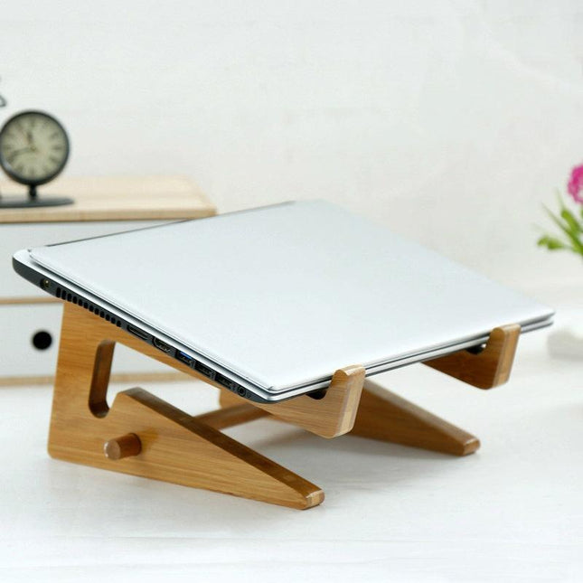 Bamboo Wood Desktop Storage Rack For Computers And Tablets-1915197981548744710