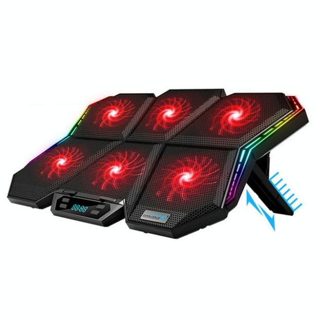 6-Fan Adjustable Rgb Laptop Cooling Base-1915198131620941824