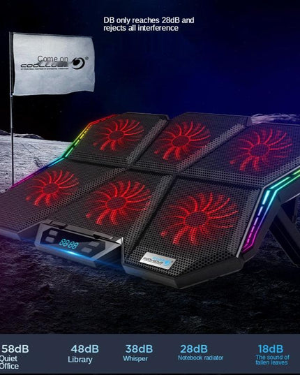 6-Fan Adjustable Rgb Laptop Cooling Base-1915198131620941830