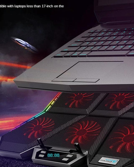 6-Fan Adjustable Rgb Laptop Cooling Base-1915198131620941832