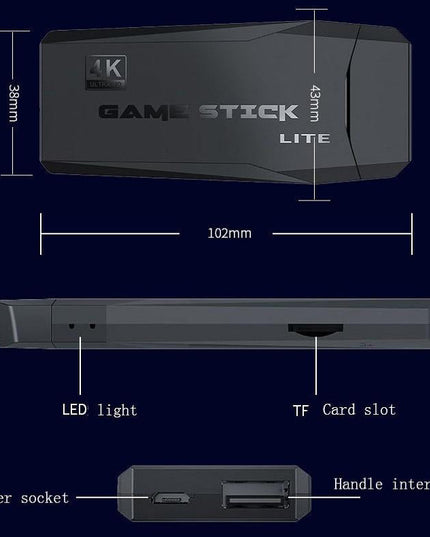 Wireless Hdmi Arcade Game Machine With 2 Gamepads - 32Gb Memory-1922443458031783939