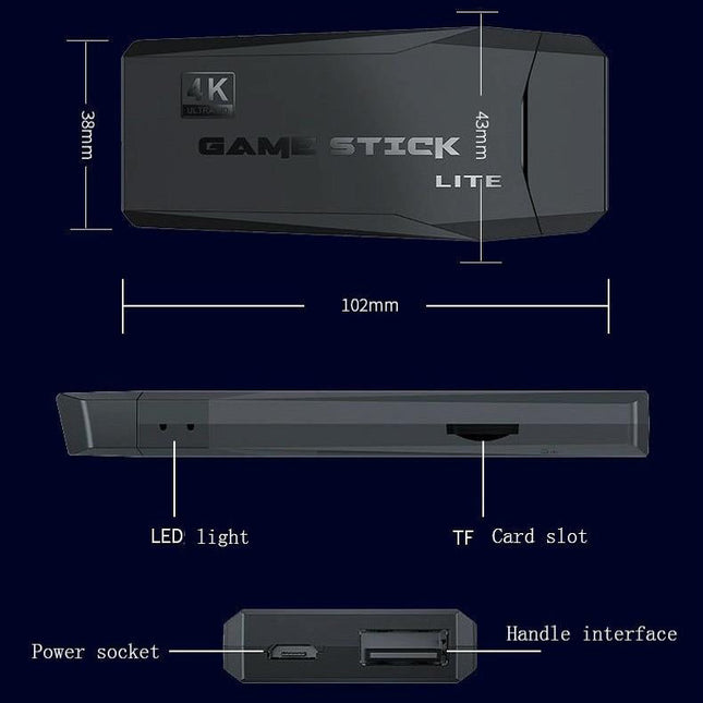 Wireless Hdmi Arcade Game Machine With 2 Gamepads - 64Gb Memory-1915198095013056515