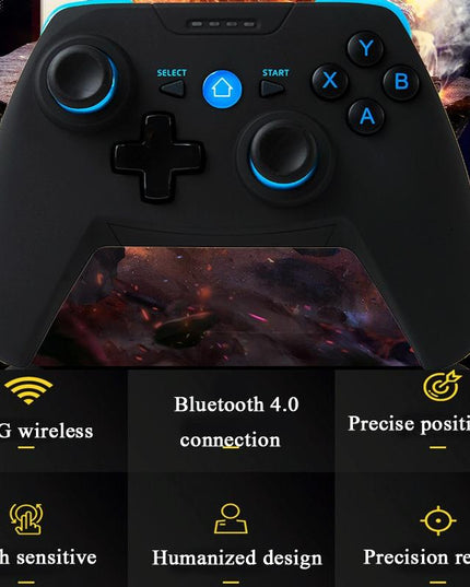 Wireless Game Controller For Android / Ios / Pc / Ps3 - 2.4Ghz & Bluetooth 4.0 - Blue-1915197532955348994