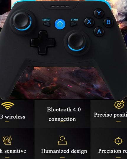 Wireless Game Controller For Android / Ios / Pc / Ps3 With Bluetooth 4.0 & Bracket - Blue-1915197653088604162