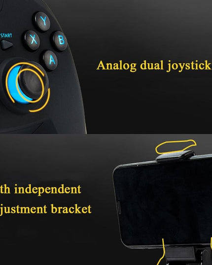 Wireless Game Controller For Android / Ios / Pc / Ps3 With Bluetooth 4.0 & Bracket - Blue-1915197653088604165