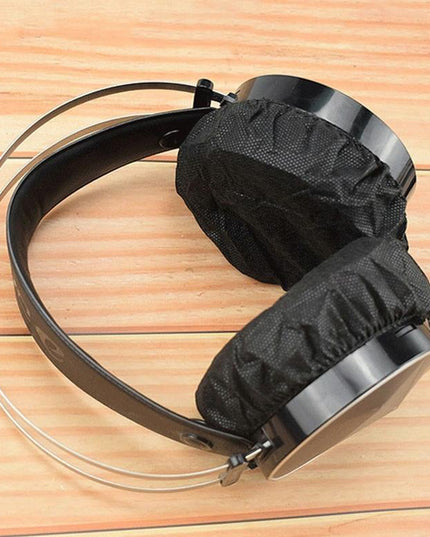 50 Pairs Disposable Earphone Covers - Non-Woven Black-1915196880518778880