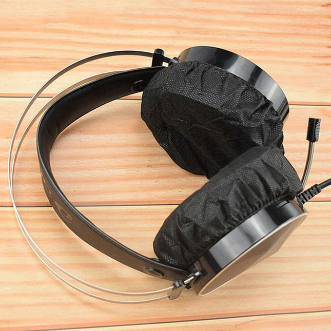 50 Pairs Disposable Earphone Covers - Non-Woven Black-1915196880518778886