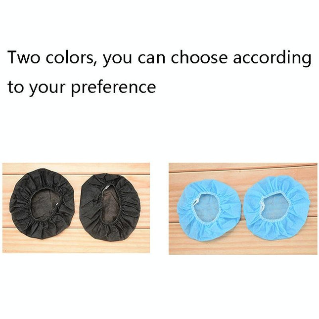 50 Pairs Disposable Earphone Covers - Non-Woven Black-1915196880518778881