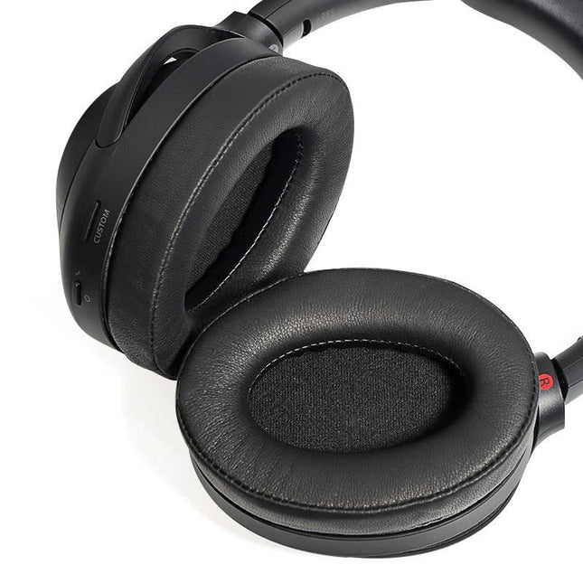 2-Pack Headset Sponge Covers For Sony Wh-1000Xm2 / Xm3 / Xm4 - Black Protein With Card Buckle-1915197425505669125
