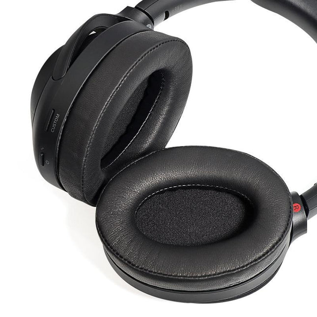 2-Pack Sony Wh-1000Xm2 / Xm3 / Xm4 Headset Covers - Black Lambskin-1915198367282106373