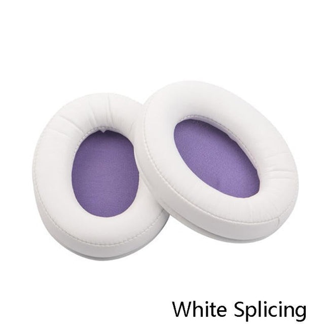 2-Pack Leather Ear Pad Covers For Kingston Cloud Silver Ii Headset - White-1915197982140141569