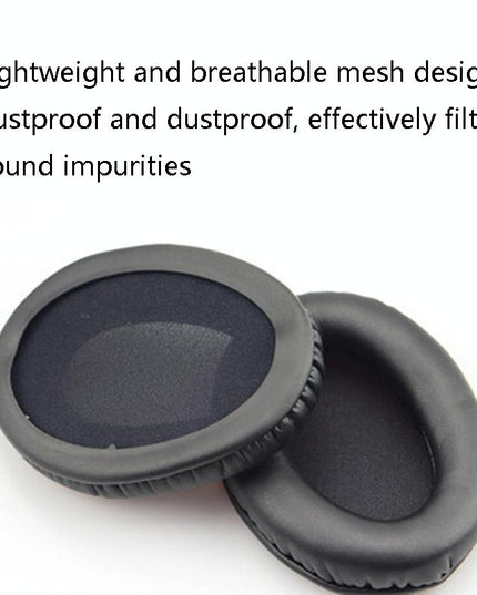 2-Pack Leather Ear Pad Covers For Kingston Cloud Silver Ii Headset - Grid Design-1915197820386807811