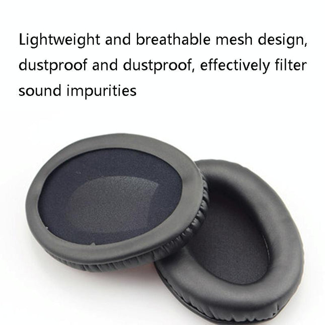 2-Pack Leather Ear Pad Covers For Kingston Cloud Silver Ii Headset - Grid Design-1915197820386807811