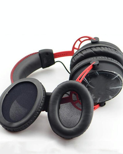 2-Pack Leather Ear Pad Covers For Kingston Cloud Silver Ii Headset - Grid Design-1915197820386807813
