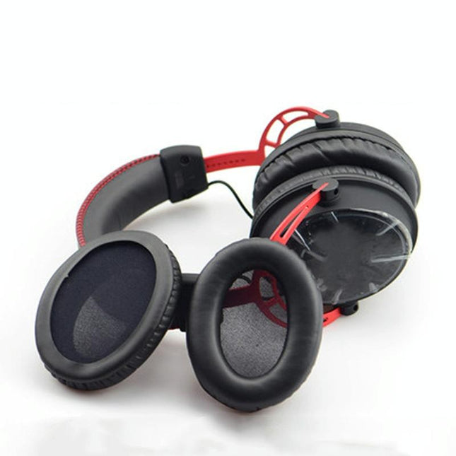 2-Pack Leather Ear Pad Covers For Kingston Cloud Silver Ii Headset - Grid Design-1915197820386807813