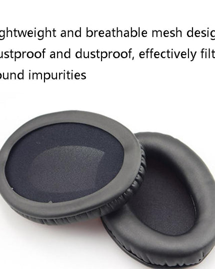 2-Pack Leather Ear Pad Covers For Kingston Cloud Silver Ii Headset - Black-1915197636936339459