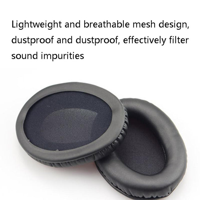 2-Pack Leather Ear Pad Covers For Kingston Cloud Silver Ii Headset - Black-1915197636936339459