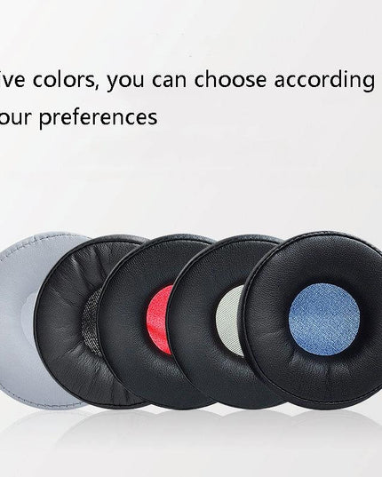 2-Pack Leather Headphone Sponge Covers For Jabra Revo Wireless - Black / Gray-1915197610734522369