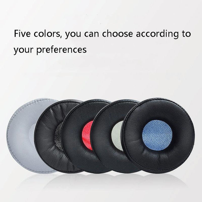 2-Pack Leather Headphone Sponge Covers For Jabra Revo Wireless - Black / Gray-1915197610734522369