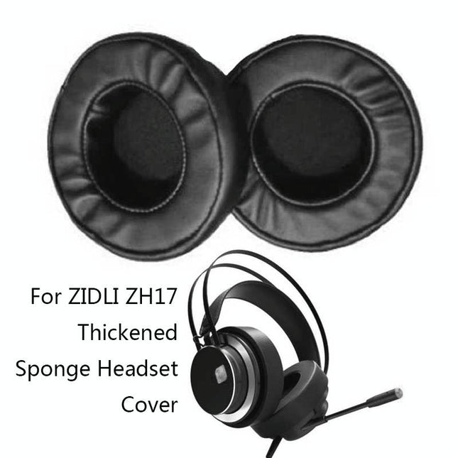 2-Pack Thickened Sponge Headset Cover For Zidli Zh17 - Black-1915197123998126083