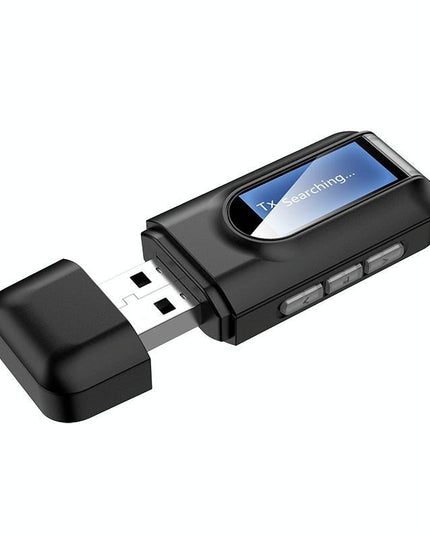 2-In-1 Usb Bluetooth 5.0 Audio Adapter With Lcd Screen-1915197733170450432