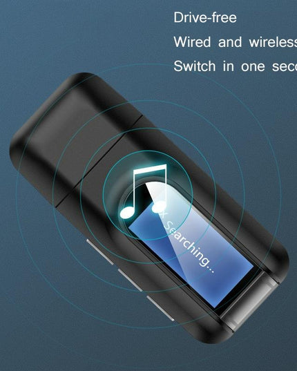 2-In-1 Usb Bluetooth 5.0 Audio Adapter With Lcd Screen-1915197733170450433