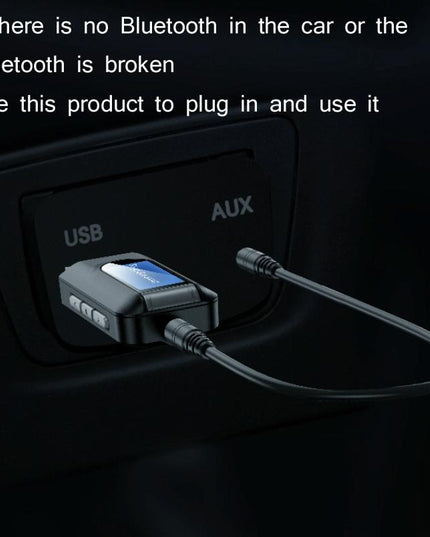 2-In-1 Usb Bluetooth 5.0 Audio Adapter With Lcd Screen-1915197733170450436
