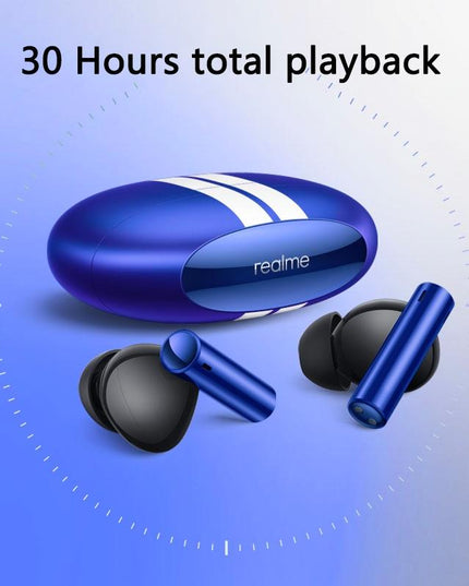 Blue Wireless Active Noise-Cancelling Earbuds For Sports-1922443421608448004