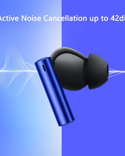 Blue Wireless Active Noise-Cancelling Earbuds For Sports-1922443421608448005