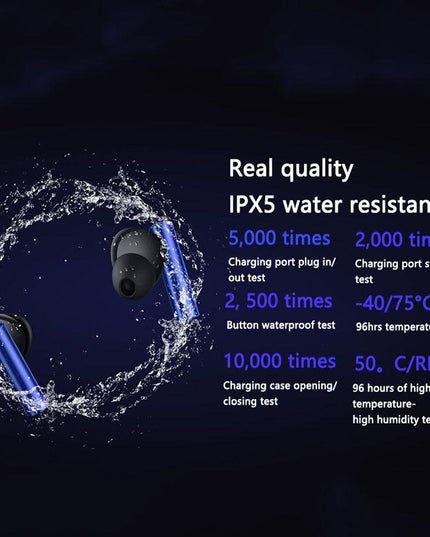 Blue Wireless Active Noise-Cancelling Earbuds For Sports-1922443421608448008