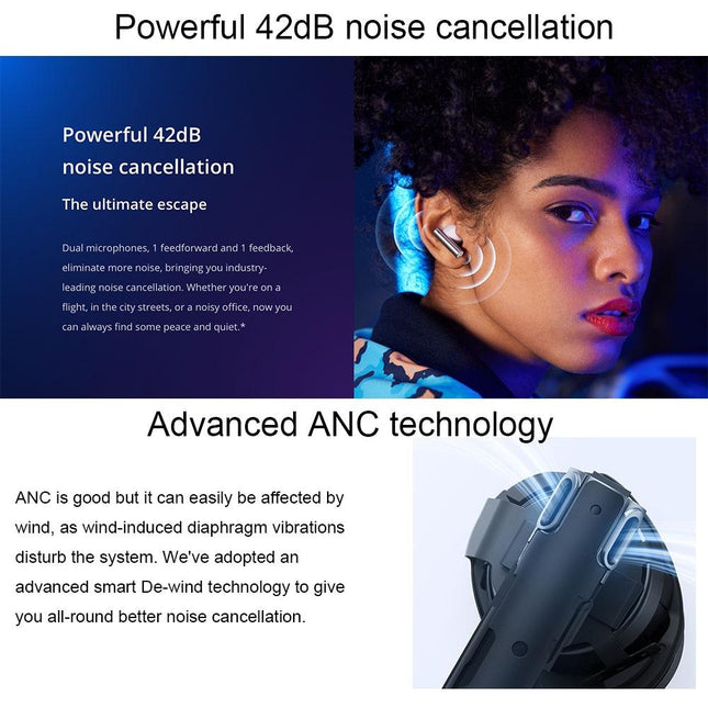 Blue Wireless Active Noise-Cancelling Earbuds For Sports-1922443421608448009
