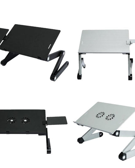 Adjustable Folding Laptop Desk With Mouse Board - Silver-1915198108938145793