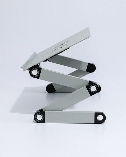 Adjustable Folding Laptop Desk With Mouse Board - Silver-1915198108938145797
