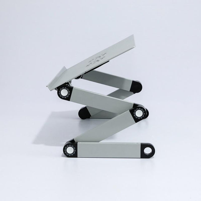 Adjustable Folding Laptop Desk With Mouse Board - Silver-1915198108938145797