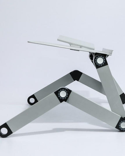Adjustable Folding Laptop Desk With Mouse Board - Silver-1915198108938145798